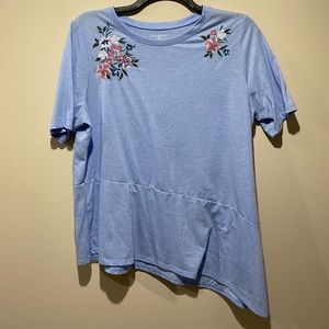 Asymmetrical Floral Top